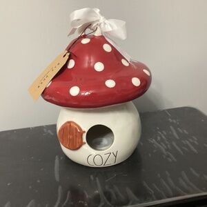 Rae Dunn cozy mushroom birdhouse